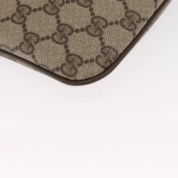 Authentic GUCCI GG Supreme Web Sherry Line Bag PVC Beige Gold 68 02 047 - Picture 2 of 16